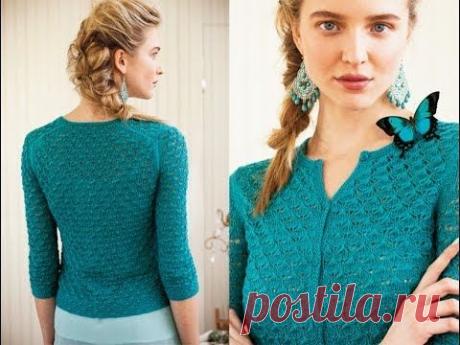 Бирюзовый кардиган из Vogue Knitting Spring/Summer 2013 |