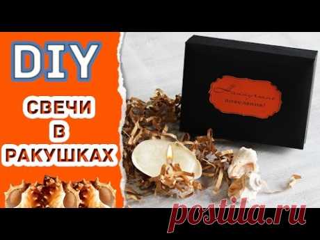СВЕЧА В РАКУШКЕ своими руками * ИДЕЯ для ПОДАРКА* Eva-Konfetti