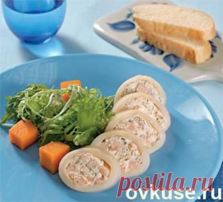Кальмары фаршированные творогом и креветками - Простые рецепты Овкусе.ру