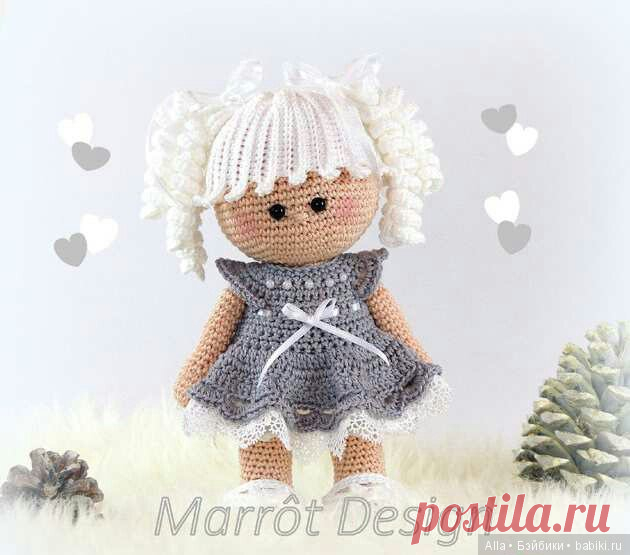 Очаровательная куколка - схема вязания игрушки Marrot Design / Схемы вязания игрушек / Бэйбики. Куклы фото. Одежда для кукол