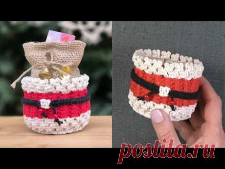 Santa Claus Macrame Basket 🎅 Christmas Lights and Gifts