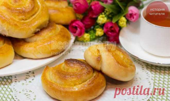 Пышные булочки Улитки с сахаром - вкусный рецепт с пошаговыми  | Все Блюда