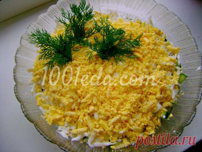 Салат Королевский с курицей, грибами и огурцом: рецепт с пошаговым фото - Праздничные салаты от 1001 ЕДА