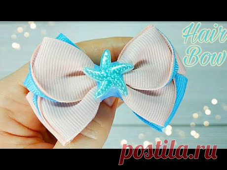 Hair Bow Tutorial / Bow out of Ribbon / How to Make Bows with Ribbon / #9 tutorial
