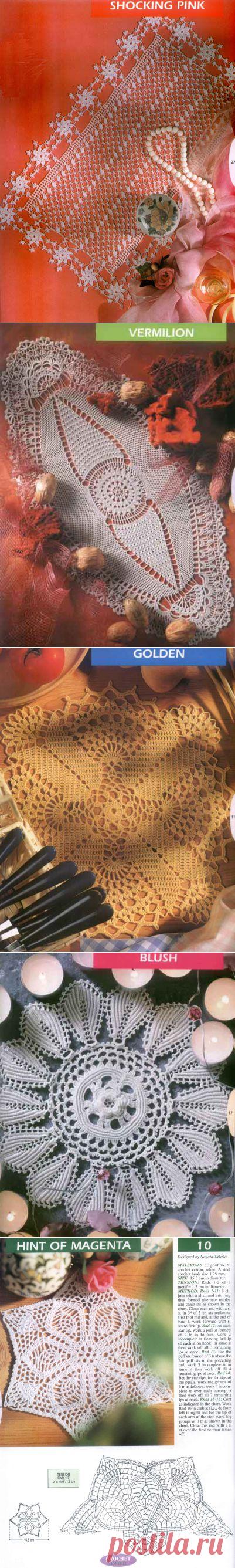 Вязание крючком. Ажурные салфетки крючком. Схемы. JewelCity.ru