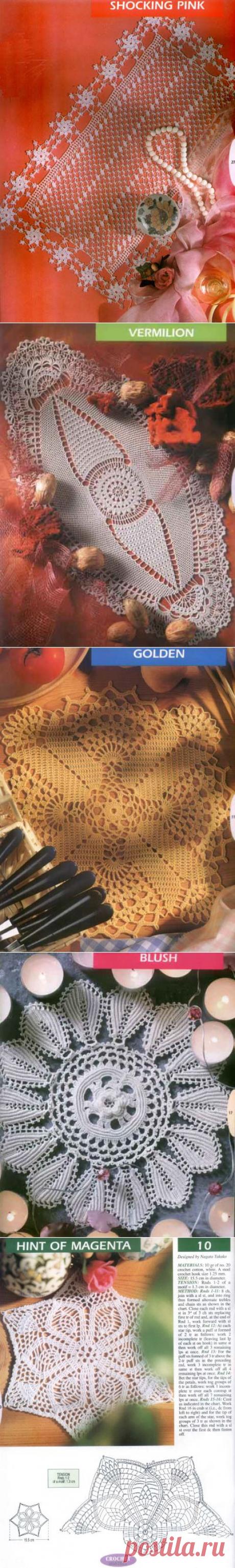 Вязание крючком. Ажурные салфетки крючком. Схемы. JewelCity.ru