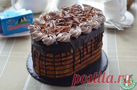 Шоколадный торт со сливочным кремом Кулинарный рецепт