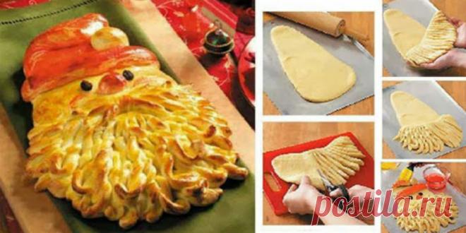 Румяный Дед Мороз - украшение новогоднего стола