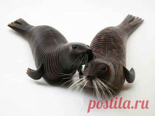 Невероятные скульптуры животных, у которых шевелятся хвосты и туловища