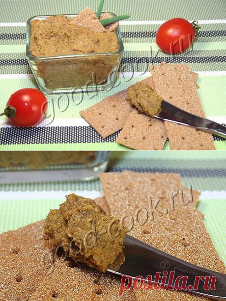 Хорошая кухня - грибной паштет с овощами и чечевицей. Кулинарная книга рецептов. Салаты, выпечка.