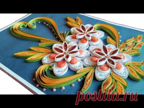 ☑️How to Make Beautiful Quilling Flowers -Birthday Gift Greeting Card Step by Step❤PaperQuilling Art