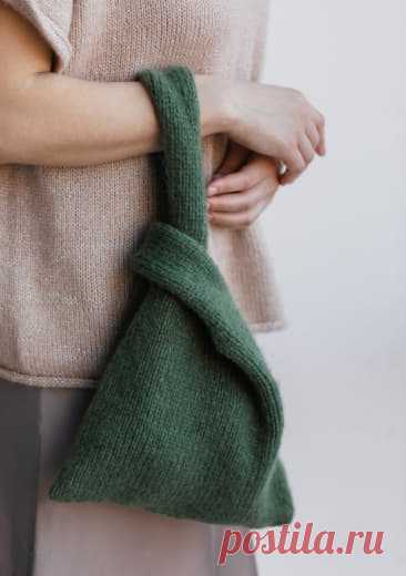 Стильная сумочка спицами сибирячка готовит