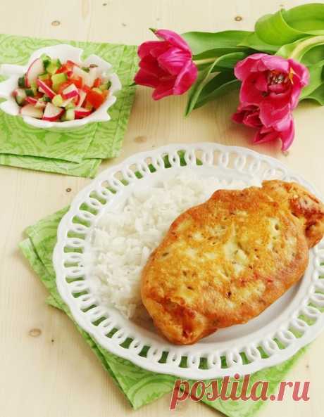 Куриные отбивные в гороховом кляре с рисом пошаговый рецепт с фотографиями