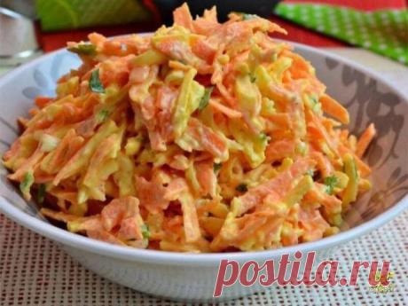 Caлат из моркови c сыром и яйцами