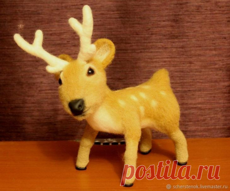 Создаем новогоднего оленя из шерсти своими руками