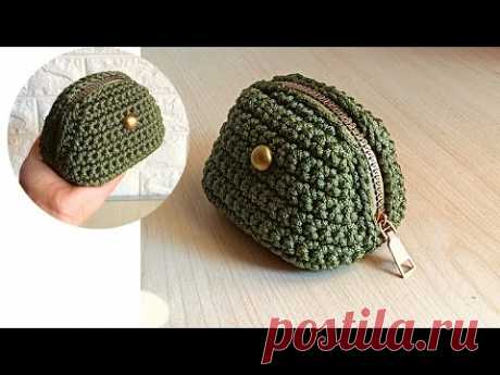 Новый кошелек для монет easy crochet для начинающих