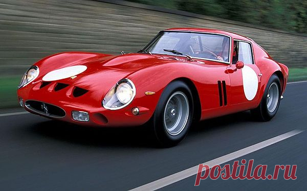 Ferrari GTO 250 - машина с уникальным дизайном, максимальная мощность двигателя - 302 л.с. Авто может развивать скорость до 100 км/ч за 5,8 сек. Самая дорогая из семейства Ferrari - цена $16 млн