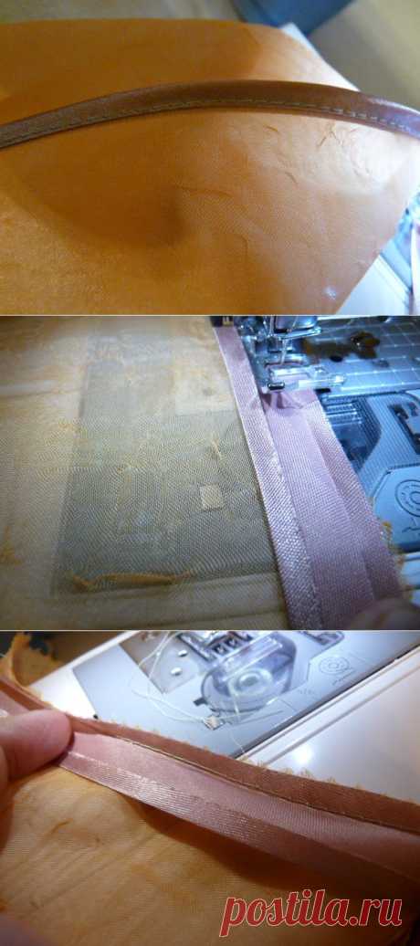 Два способа пришивания косой бейки.