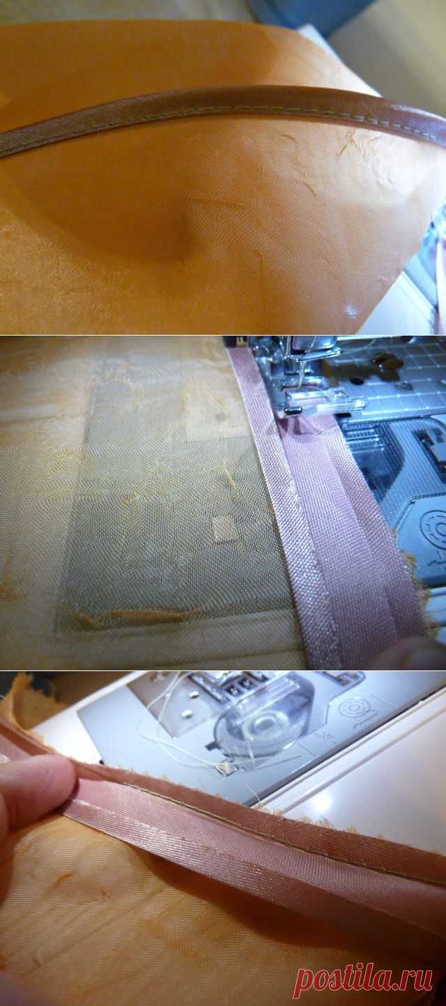 Два способа пришивания косой бейки.