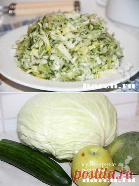 Салат из молодой капусты с редькой и огурцом “Весенняя свежесть”