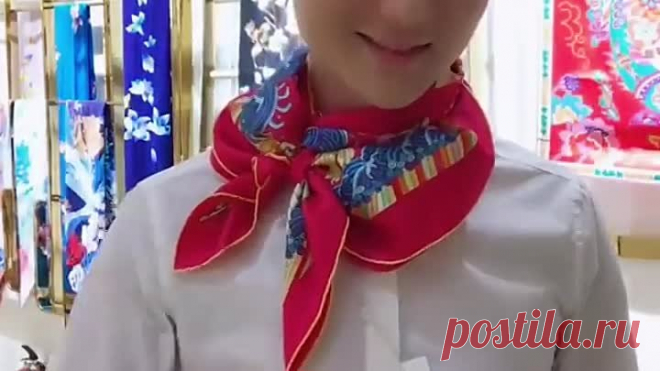 КАК КРАСИВО ЗАВЯЗАТЬ КОСЫНКУ,ПЛАТОК👔