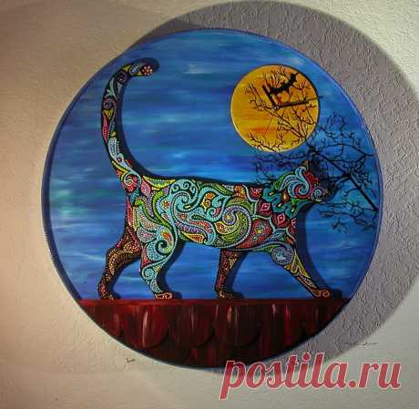 Кот (декоративная композиция с часами)
Диаметр: 58 см
Стоимость: 175$