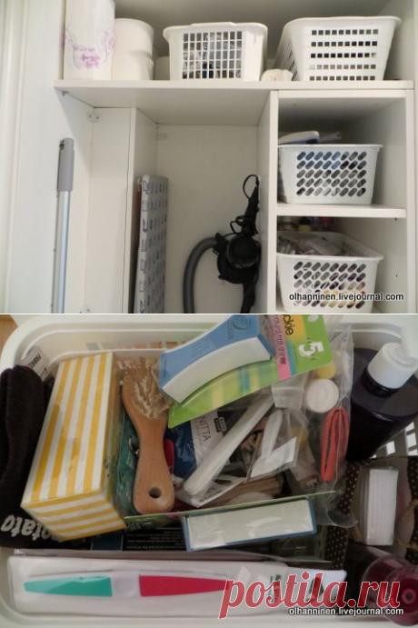 Куда и как в шкафу положить швабру и насадки для уборки?