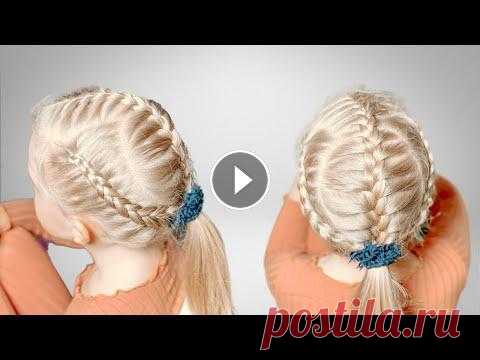 Прическа на длинные волосы | Прически для девочек Всем привет! Вы на канале Прически для девочек, спасибо, что заглянули к нам!!! На нашем канале Вы найдете большой выбор причесок с косичками в детски...