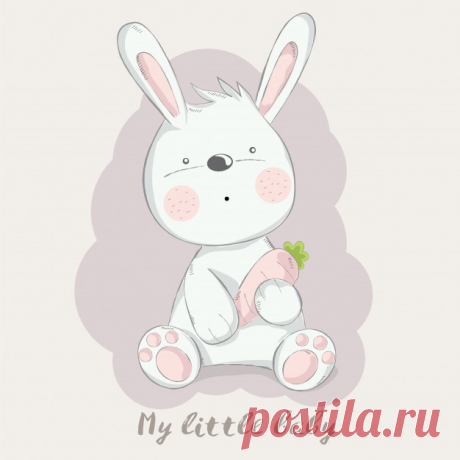Симпатичный кролик ребенка с морковным мультяшным ручным рисунком Более миллиона свободных векторов, PSD, фотографии и бесплатные иконки. Эксклюзивные халявы и все графические ресурсы, которые необходимые для ваших проектов