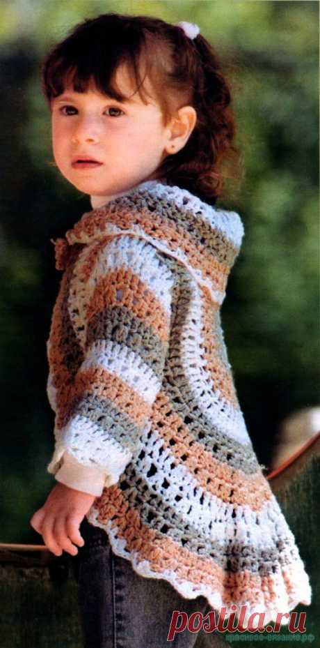 Красивое вязание | Болеро для девочки крючком