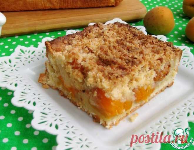 Кокосовый пирог с абрикосами и штрейзелем – кулинарный рецепт