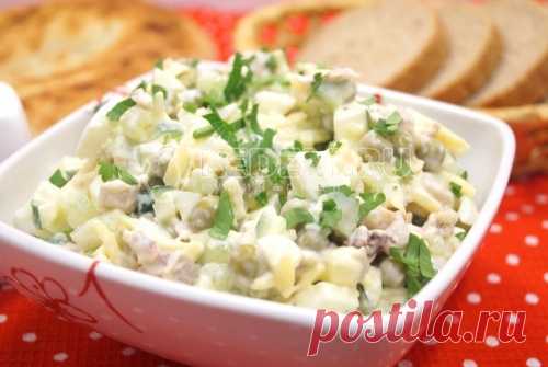 Салат с курицей и зеленым горошком – Пошаговый рецепт с фото. Салаты. Вкусные рецепты с фото. Салаты с курицей