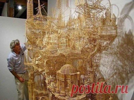 Город из зубочисток