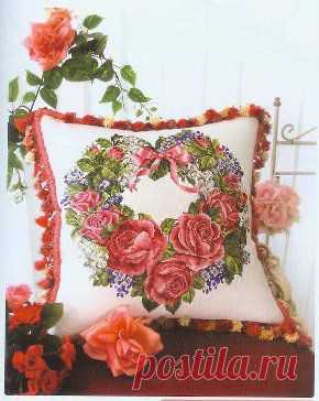 Схема по ссылке бесплатно http://labhousehold.com/ru/embroidery-with-roses.html