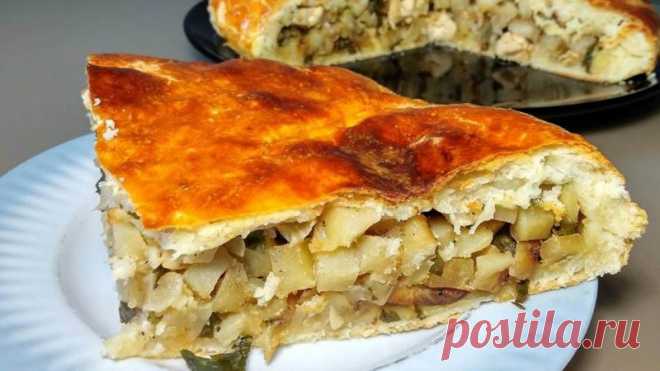 Курник на кефире с курицей и картошкой » Женский Мир