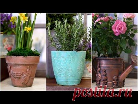 Декор цветочных горшков и кашпо