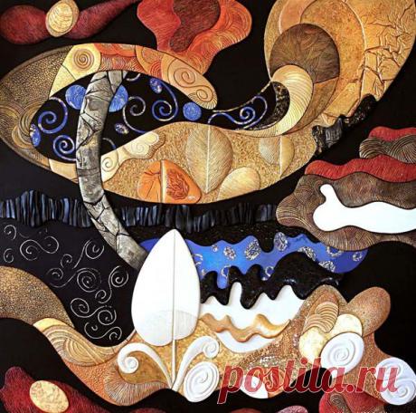 Декоративная штукатурка в интерьере. Объёмные панно..