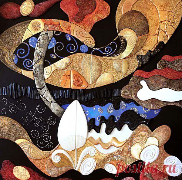 Декоративная штукатурка в интерьере. Объёмные панно..