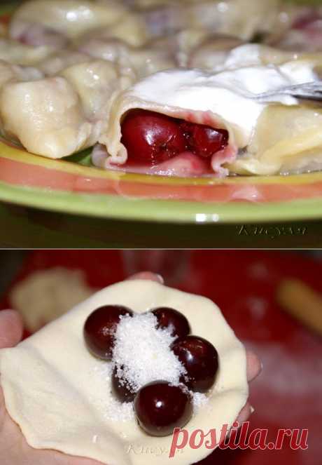 Вареники с вишней (тесто на кефире)