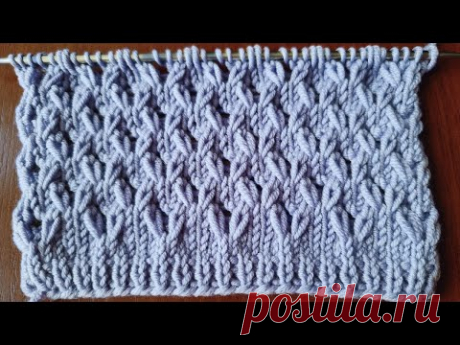 Пышный УЗОР Спицами для пуловеров и кардиганов
