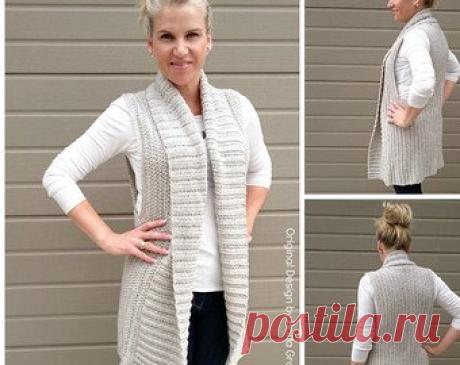 Easy Hi-Lo Vest Crochet Pattern Sleeveless Ladies Sweater | Etsy