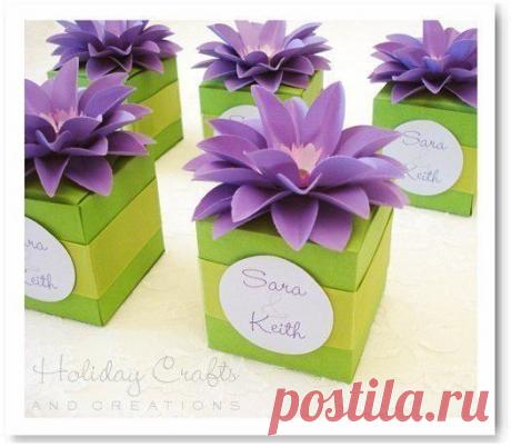 Мастер-класс: коробочка с цветком коробочка для подарка, коробочка из бумаги, коробочка своими руками, упаковка подарка