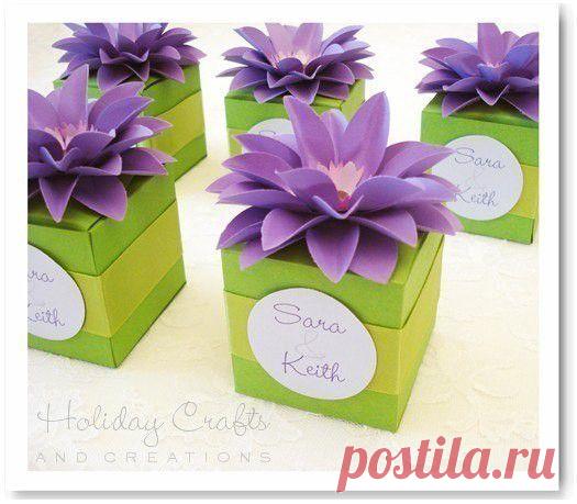 Мастер-класс: коробочка с цветком коробочка для подарка, коробочка из бумаги, коробочка своими руками, упаковка подарка