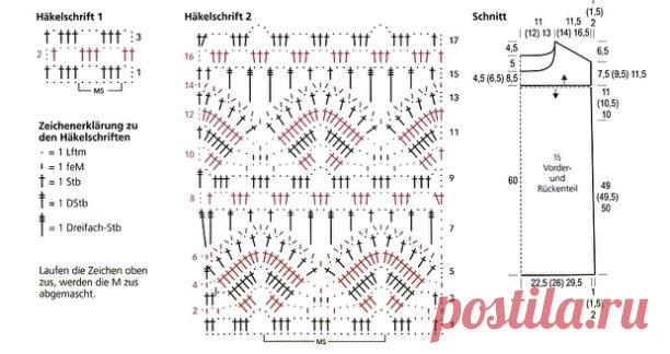 Узор для кофточки. Схема!!!