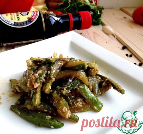 Салат из жареных огурцов - кулинарный рецепт