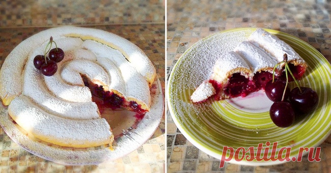 Хитрый пирог с вишней