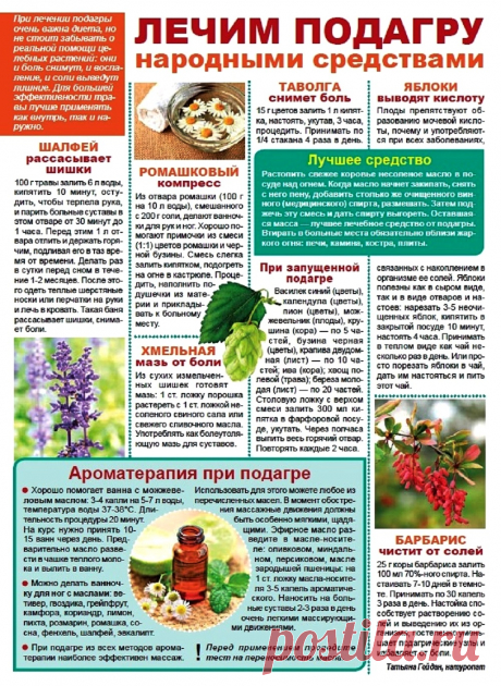 Лечим подагру народными средствами