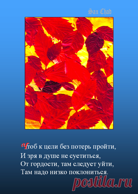 Сан Чад, San Chad * ПОЭТИЧЕСКИЕ УРОКИ МУДРОСТИ.