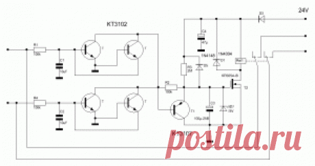 Защита акустических систем - Страница 52 - Технический форум. Когда-то использовал такую схему. До сих пор у сына работает в усилке уже лет 15.