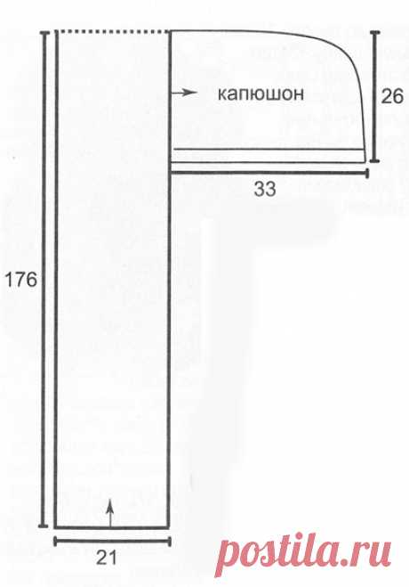 Красивый капюшон - шарф